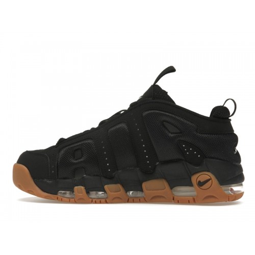 Кроссы Nike Air More Uptempo Low Black Gum - мужская сетка размеров