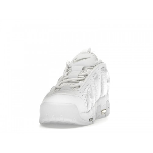 Кроссы Nike Air More Uptempo Low Triple White - мужская сетка размеров