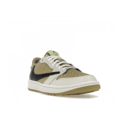 Кроссы Jordan 1 Retro Low Golf Travis Scott Neutral Olive - мужская сетка размеров