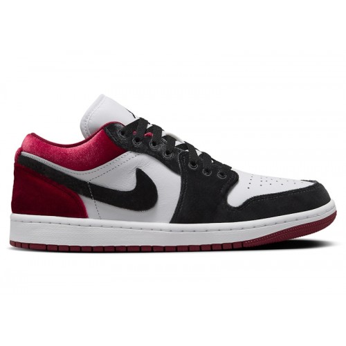 Кроссы Jordan 1 Low SE Velvet Black Toe (W) - женская сетка размеров