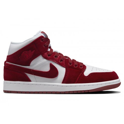 Кроссы Jordan 1 Mid SE Red Velvet (W) - женская сетка размеров