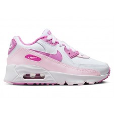 Детские кроссовки Nike Air Max 90 White Pink Foam Playful Pink (PS)