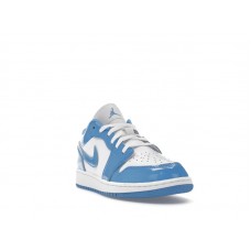 Подростковые Jordan 1 Low SE Legend Blue Patent (GS)