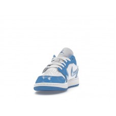 Подростковые Jordan 1 Low SE Legend Blue Patent (GS)