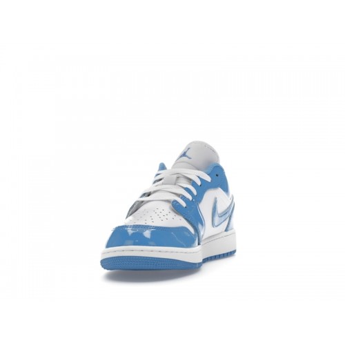 Air Jordan 1 Low GS UNC Patent - подростковая сетка размеров
