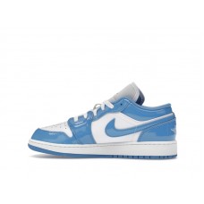 Подростковые Jordan 1 Low SE Legend Blue Patent (GS)