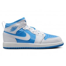 Детские кроссовки Jordan 1 Mid Legend Blue (PS)