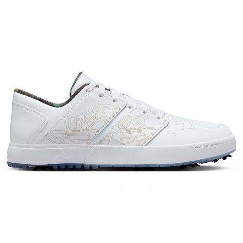Кроссы Jordan NU Retro 1 Golf Triple White Camo - мужская сетка размеров