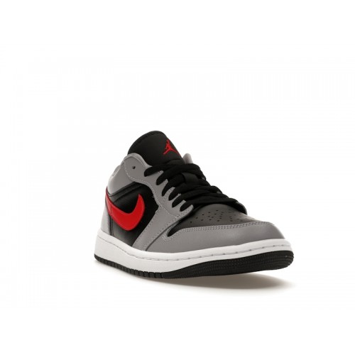 Кроссы Jordan 1 Low Cement Grey Fire Red (W) - женская сетка размеров