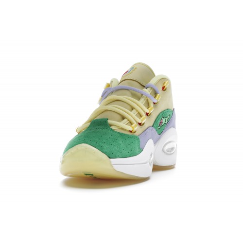 Кроссы Reebok Question Low BBC Ice Cream Running Dog Yellow Green - мужская сетка размеров