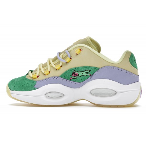 Кроссы Reebok Question Low BBC Ice Cream Running Dog Yellow Green - мужская сетка размеров