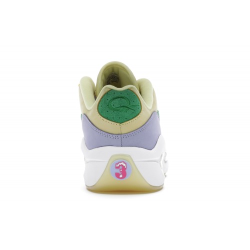 Кроссы Reebok Question Low BBC Ice Cream Running Dog Yellow Green - мужская сетка размеров