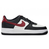 Подростковые кроссовки Nike Air Force 1 Low White Dark Team Red (GS)
