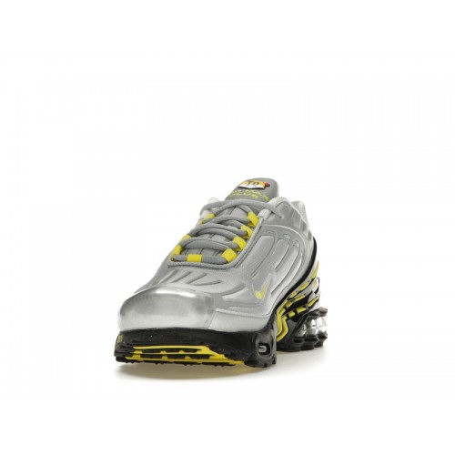 Кроссы Nike Air Max Plus 3 Metallic Silver Opti Yellow - мужская сетка размеров