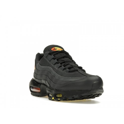 Кроссы Nike Air Max 95 Anthracite Safety Orange - мужская сетка размеров