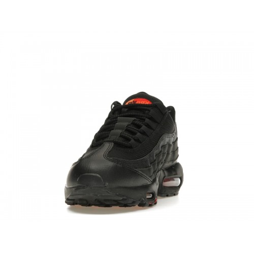 Nike Air Max 95 Black Red Orange - мужская сетка размеров