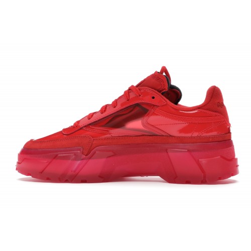Кроссы Reebok Cardi Club C Red (W) - женская сетка размеров