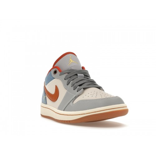 Кроссы Jordan 1 Low Phantom Denim (W) - женская сетка размеров