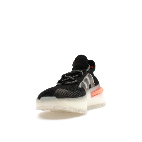 Кроссы adidas NMD S1 Core Black Blue Orange - мужская сетка размеров