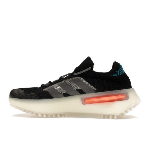 Кроссы adidas NMD S1 Core Black Blue Orange - мужская сетка размеров