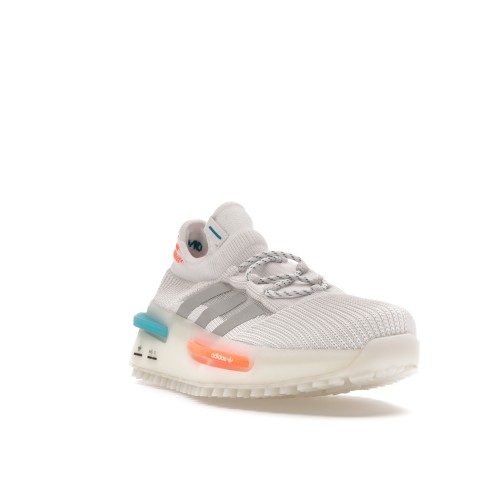 Кроссы adidas NMD S1 Footwear White Blue Orange - мужская сетка размеров