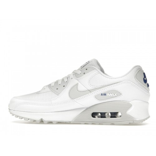 Кроссы Nike Air Max 90 Team White Royal - мужская сетка размеров