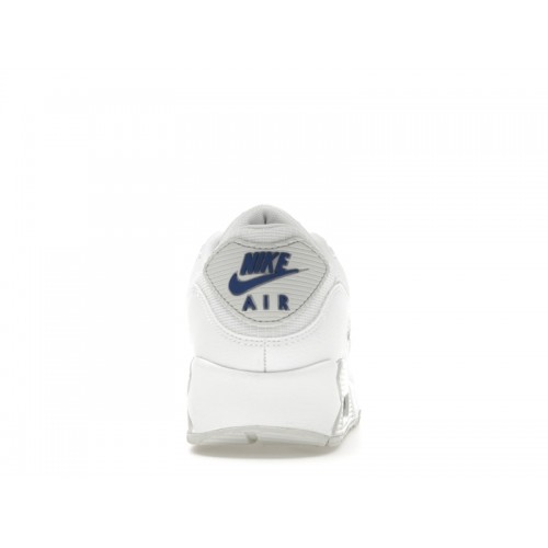 Кроссы Nike Air Max 90 Team White Royal - мужская сетка размеров