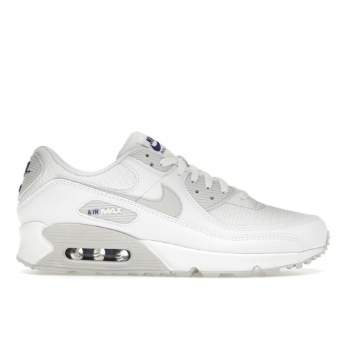 Кроссы Nike Air Max 90 Team White Royal - мужская сетка размеров