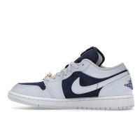Женские Jordan 1 Low SE Football Grey White Gym Red Midnight Navy (W)