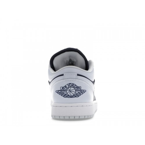 Кроссы Jordan 1 Low SE Football Grey White Gym Red Midnight Navy (W) - женская сетка размеров