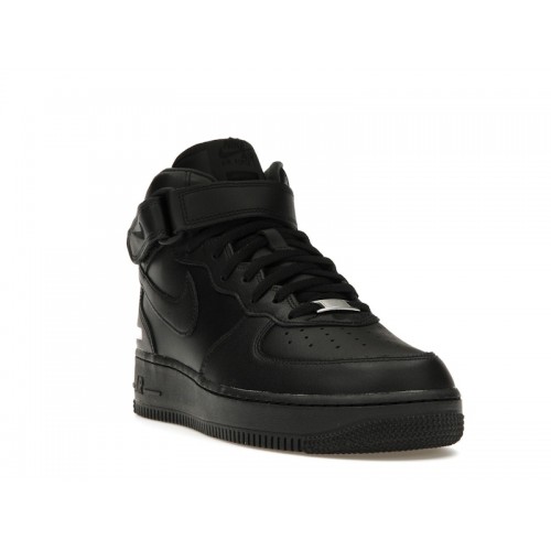 Кроссы Nike Air Force 1 Mid Supreme Black - мужская сетка размеров