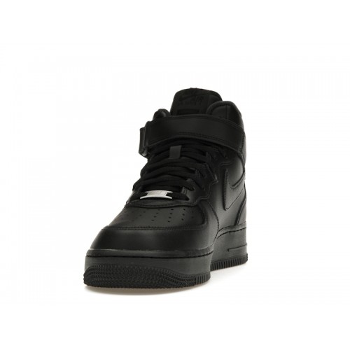 Кроссы Nike Air Force 1 Mid Supreme Black - мужская сетка размеров
