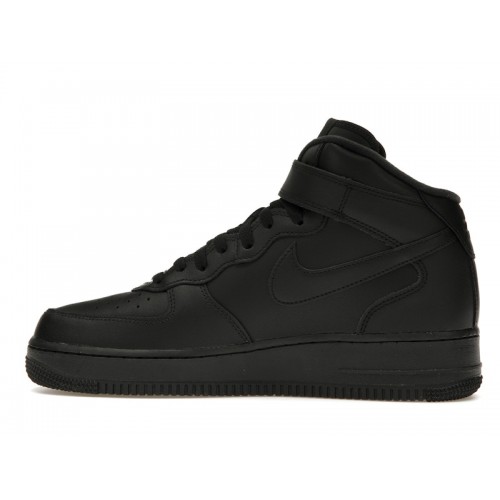 Кроссы Nike Air Force 1 Mid Supreme Black - мужская сетка размеров