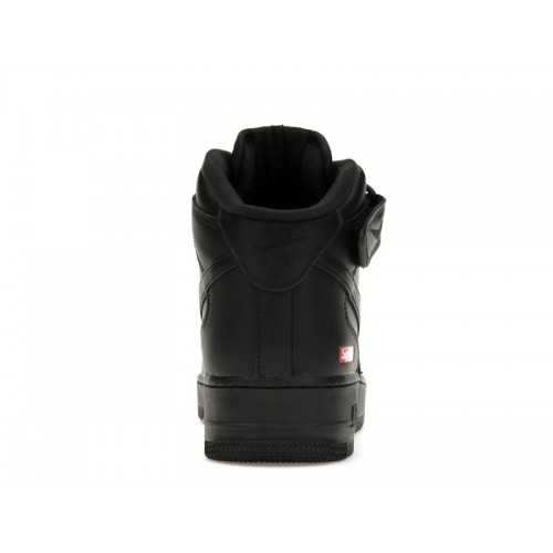 Кроссы Nike Air Force 1 Mid Supreme Black - мужская сетка размеров