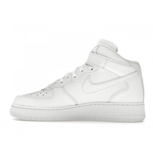 Кроссы Nike Air Force 1 Mid Supreme White - мужская сетка размеров