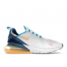 Кроссовки Nike Air Max 270 White Industrial Blue Citron Pulse