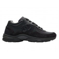Chanel Triple Black Chanel CC Logo Low Top Triple Black
