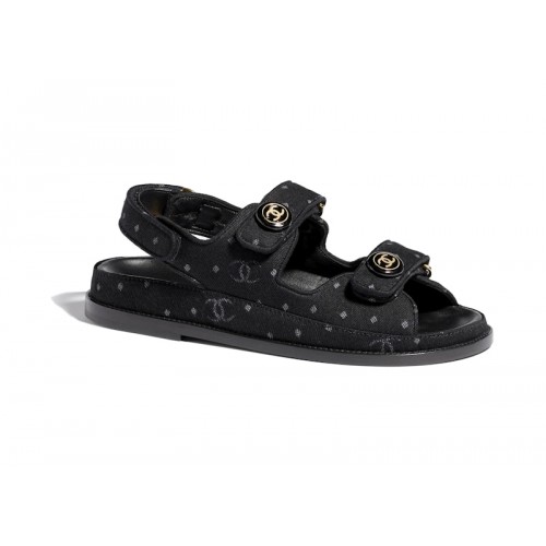 Chanel Printed Sandal Black Denim - мужская сетка размеров