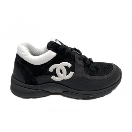 Chanel Low Top Trainer Black White - мужская сетка размеров