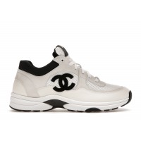 Женские Chanel Low Top Trainer Suede White Black (W)