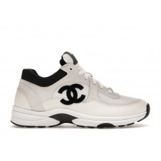 Женские Chanel Low Top Trainer Suede White Black (W)