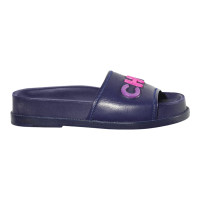 Chanel Logo Mule Sandal Navy Leather