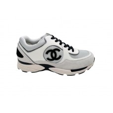 Chanel CC Logo Trainer White Leather