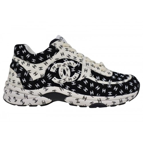 Chanel Suede Trainer Printed CC Black (W) - женская сетка размеров