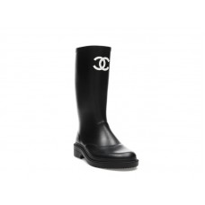 Chanel Rubber Rain Boots Black