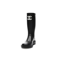 Chanel Rubber Rain Boots Black