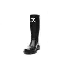 Chanel Rubber Rain Boots Black