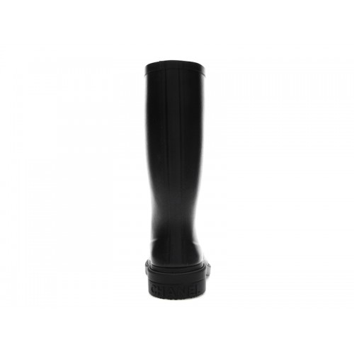 Chanel Rubber Rain Boots Black - мужская сетка размеров