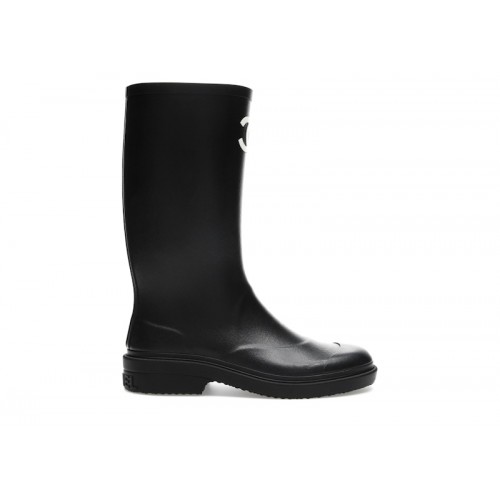 Chanel Rubber Rain Boots Black - мужская сетка размеров
