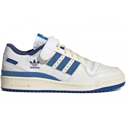 Кроссы adidas Forum 84 Low White Royal Blue - мужская сетка размеров